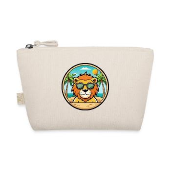 Lion Funny Cartoon Summer Beach Sunglasses Sticker - Organic Pouch - nature - Front