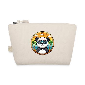 Panda Lustige Cartoon Sommer Strand Sonnenbrille Cool - Bio-Täschchen - Natur - Vorne