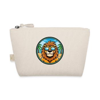 Lion Funny Cartoon Summer Beach Sunglasses Sticker - Organic Pouch - nature - Front