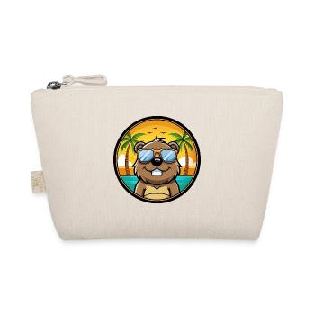 Biber Lustige Cartoon Sommer Strand Sonnenbrille Cool - Bio-Täschchen - Natur - Vorne