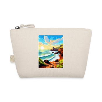 Hartland Quay Devon Vintage Travel Poster Souvenir - Organic Pouch - nature - Front