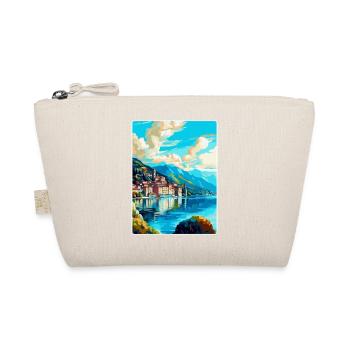 Lugano Schweiz Vintage Reiseplakat Souvenir - Bio-Täschchen - Natur - Vorne