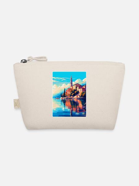 Lovran Kroatien Vintage Reiseplakat Souvenir WPA - Bio-Täschchen - Natur