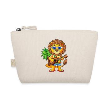 Funny Lion Summer Beach Sunglasses Hawaiian - Organic Pouch - nature - Front
