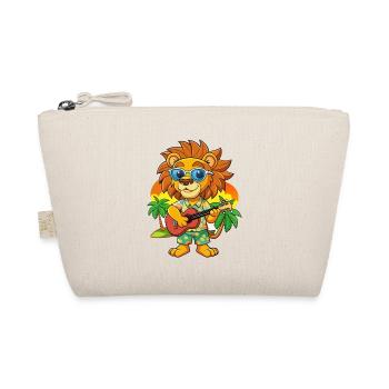 Funny Lion Summer Beach Sunglasses Hawaiian - Organic Pouch - nature - Front