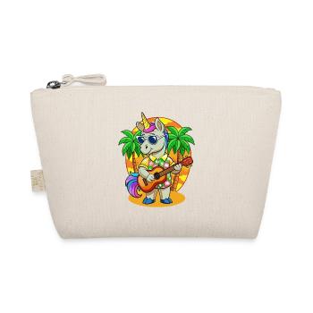 Lustige Einhorn Cartoon Sommer Strand Sonnenbrille - Bio-Täschchen - Natur - Vorne