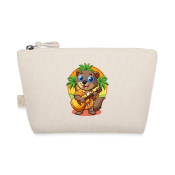 Lustige Biber Cartoon Sommer Strand Sonnenbrille - Bio-Täschchen - Natur - Vorne