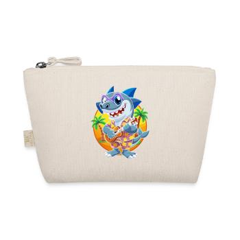 Lustige Hai Cartoon Sommer Strand Sonnenbrille Gitarre - Bio-Täschchen - Natur - Vorne