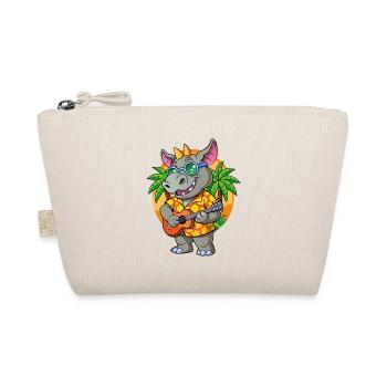 Lustige Nashorn Cartoon Sommer Strand Sonnenbrille Gitarre - Bio-Täschchen - Natur - Vorne