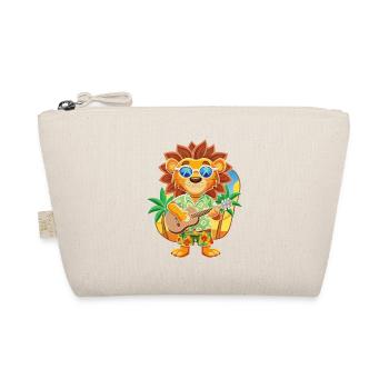 Funny Lion Cartoon Summer Beach Sunglasses Guitar - Organic Pouch - nature - Front