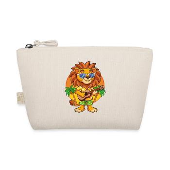 Funny Lion Cartoon Summer Beach Sunglasses Guitar - Organic Pouch - nature - Front