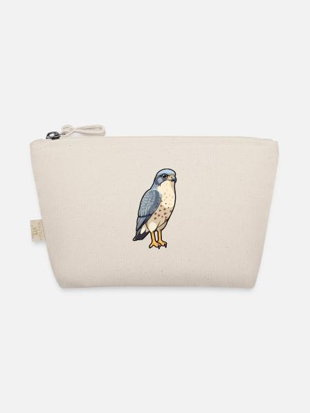 Falkenkarikatur Kawaii Aquarellillustration - Bio-Täschchen - Natur