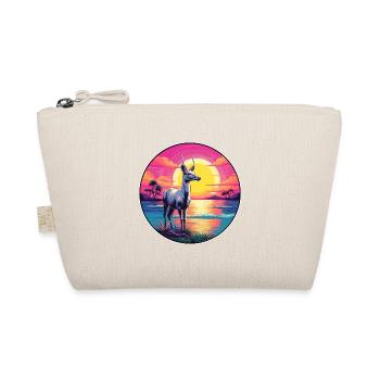 Karibu buntes Aquarell Cartoon Kawaii Tier - Bio-Täschchen - Natur - Vorne