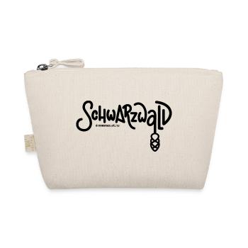 'Black Forest' with hearts black and white - Organic Pouch - nature - Front