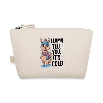 Llama Tell You It's Cold - Organic Pouch - nature - Front