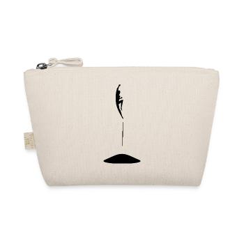 Jumping person on trampoline - Organic Pouch - nature - Front