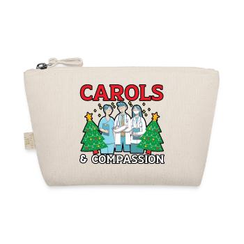 Carols & Compassion Krankenschwester Weihnachten - Bio-Täschchen - Natur - Vorne