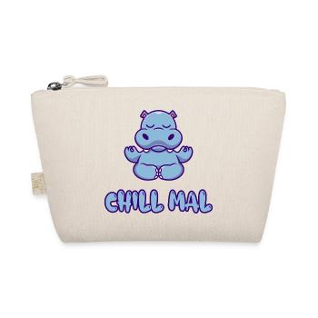 Chill Mal Hippo Meditation - Bio-Täschchen - Natur - Vorne