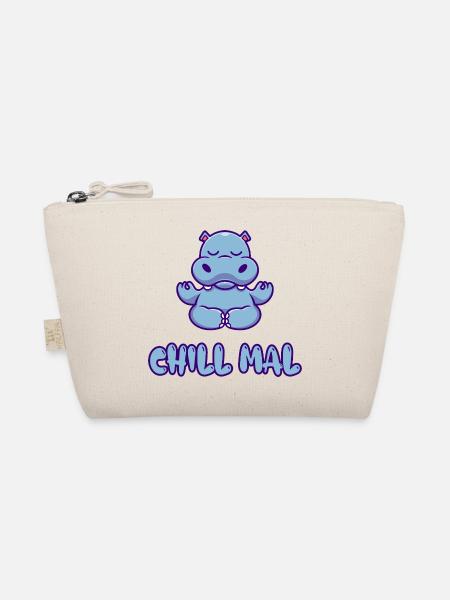 Chill Mal Hippo Meditation - Bio-Täschchen - Natur