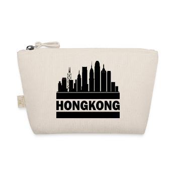 Hong Kong Skyline Souvenir Asia Buddha Gift Om - Organic Pouch - nature - Front