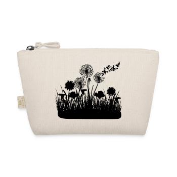 Butterfly Design Pust flowers meadow hearts - Organic Pouch - nature - Front