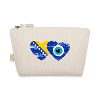Bosnien Nazarperle Flagge used - Bio-Täschchen - Natur - Vorne