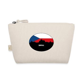 Brünn Tschechien Flagge Skyline Silhouette Reisen - Bio-Täschchen - Natur - Vorne