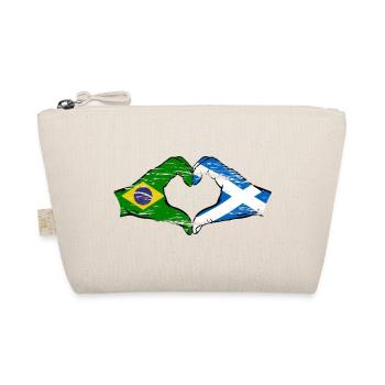 Brésil Ecosse drapeau mains forme de coeur utilisé - Trousse biologique - nature - Devant