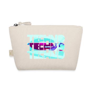 Techno Neon Muster - Bio-Täschchen - Natur - Vorne