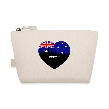Perth Australien Flagge Skyline Reise Souvenir - Bio-Täschchen - Natur - Vorne