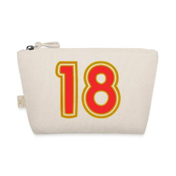 18. 18 YEARS OLD. 18th ANNIVERSARY. BIRTHDAY 18 YEARS. - Organic Pouch - nature - Front
