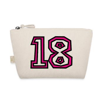 18. 18 YEARS OLD. 18th ANNIVERSARY. BIRTHDAY 18 YEARS. - Organic Pouch - nature - Front