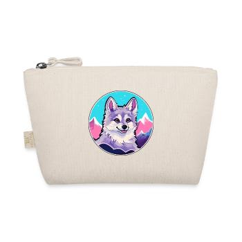 Alaskan Klee Kai Hunderasse Cartoon Kawaii Watercol - Bio-Täschchen - Natur - Vorne