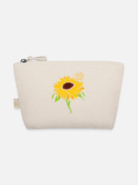 Sonnenblume gelbe Blüte Sommer Geschenk - Bio-Täschchen - Natur