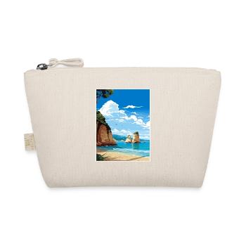 Cathedral Cove Neuseeland Vintage Reiseposter - Bio-Täschchen - Natur - Vorne