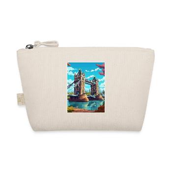 Tower Bridge England Vintage Reiseposter WPA Kunst - Bio-Täschchen - Natur - Vorne