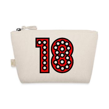 18. 18 YEARS OLD. 18th ANNIVERSARY. 18 BIRTHDAY. - Organic Pouch - nature - Front