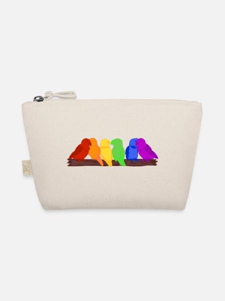 Regenbogen der Vögel - Bio-Täschchen - Natur
