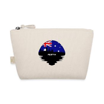 Perth Australien Flagge Skyline Silhouette Reisen - Bio-Täschchen - Natur - Vorne