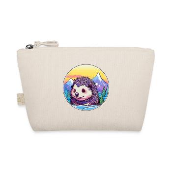 Igel Aquarell Karikatur Kawaii Haustier Tier Colo - Bio-Täschchen - Natur - Vorne