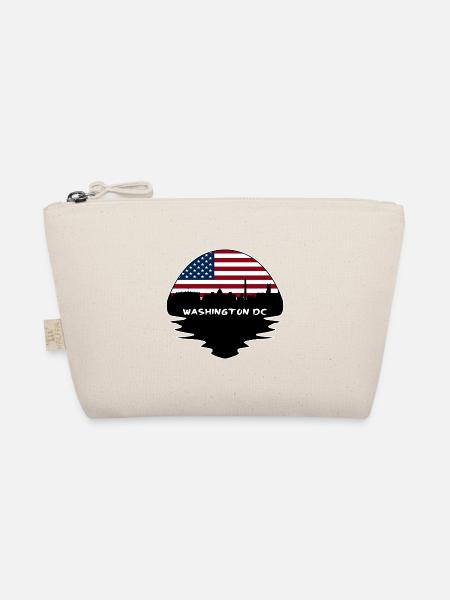 Washington Dc Washington USA Flagge Skyline Silhouet - Bio-Täschchen - Natur