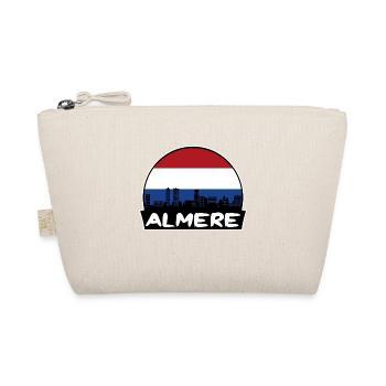 Almere Niederlande Flagge Skyline Silhouette Reisen - Bio-Täschchen - Natur - Vorne