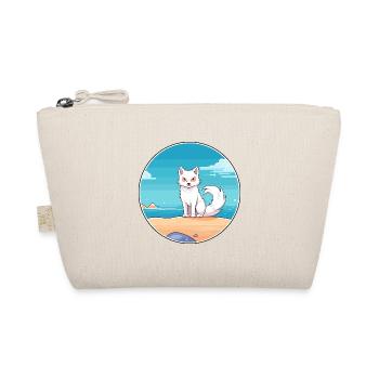 Arktisfuchs Aquarell Cartoon Kawaii Clipart Haustier - Bio-Täschchen - Natur - Vorne