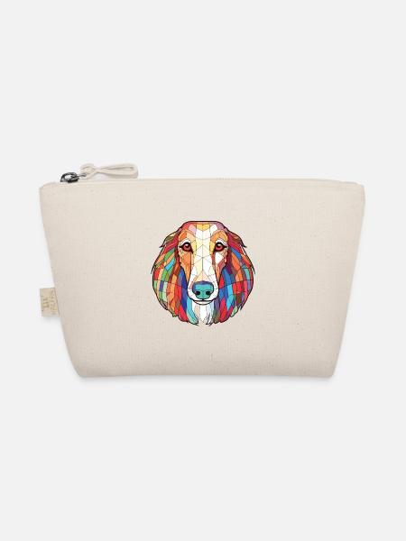 Barsoi-Hunderasse Bunte Aquarell-Illustration - Bio-Täschchen - Natur