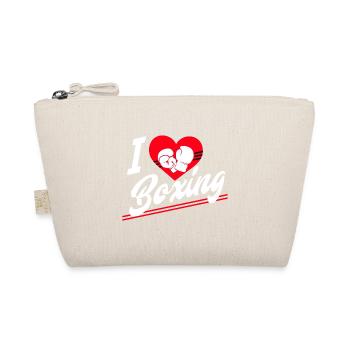 I love Boxing - Herz mit Boxhandschuhen - Bio-Täschchen - Natur - Vorne