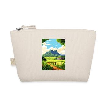 Kualoa Ranch Hawaii Vintage Reiseposter Souvenir - Bio-Täschchen - Natur - Vorne