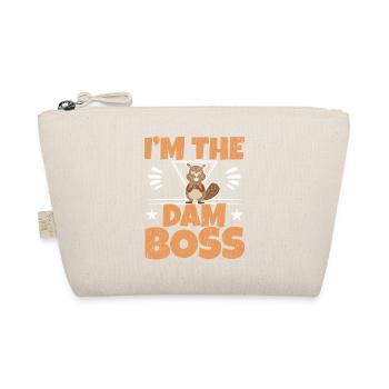 Ich bin der Damm-Boss Wildtier Tier Nager Biber - Bio-Täschchen - Natur - Vorne