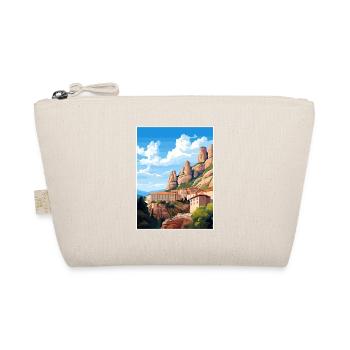 Montserrat Spanien Vintage Reiseposter Souvenir - Bio-Täschchen - Natur - Vorne