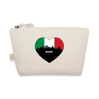 Rom Italien Flagge Skyline Reise Souvenir - Bio-Täschchen - Natur - Vorne