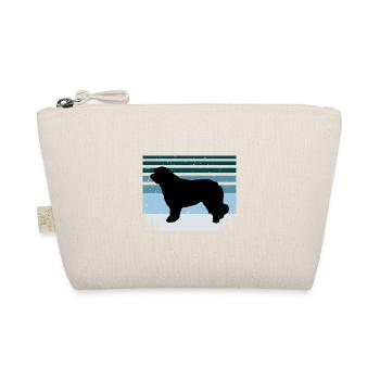 Katalanischer Schäferhund Hundeliebhaber Silhouette Retro Sonnenuntergang - Bio-Täschchen - Natur - Vorne